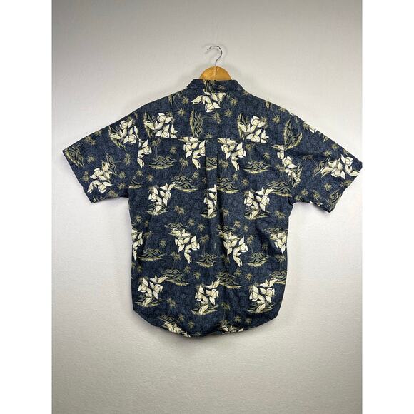 Mens Natural Issue vintage Hawaiian shirt floral palm tree short sleeve large ￼ - Picture 5 of 7